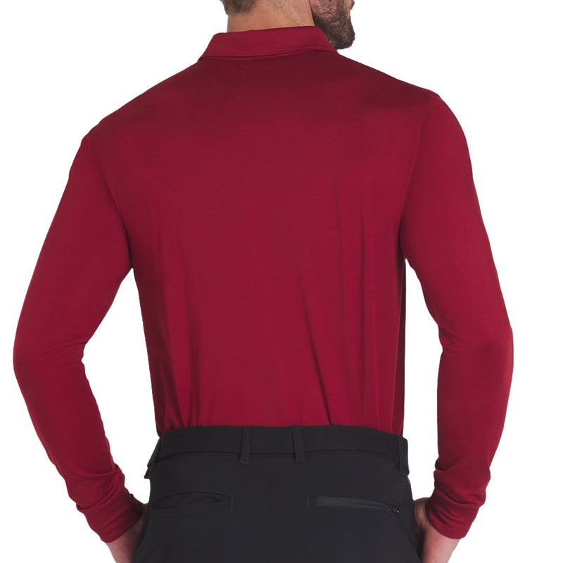 Puma Cloudspun Longsleeve Midweight Polo Shirt - Intense Red/Redmazing