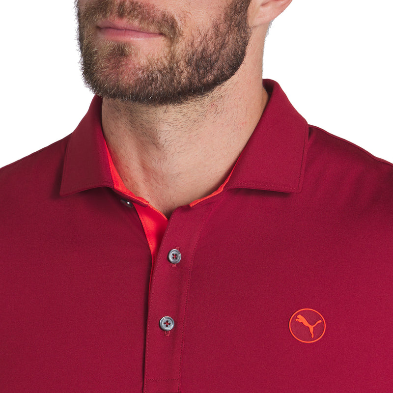 Puma Cloudspun Longsleeve Midweight Polo Shirt - Intense Red/Redmazing