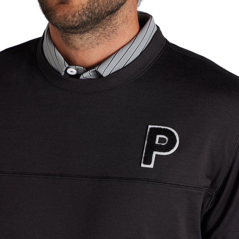 Puma Cloudspun Patch Crewneck Sweater - Black Heather