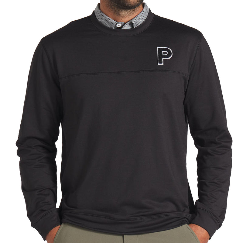 Puma Cloudspun Patch Crewneck Sweater - Black Heather