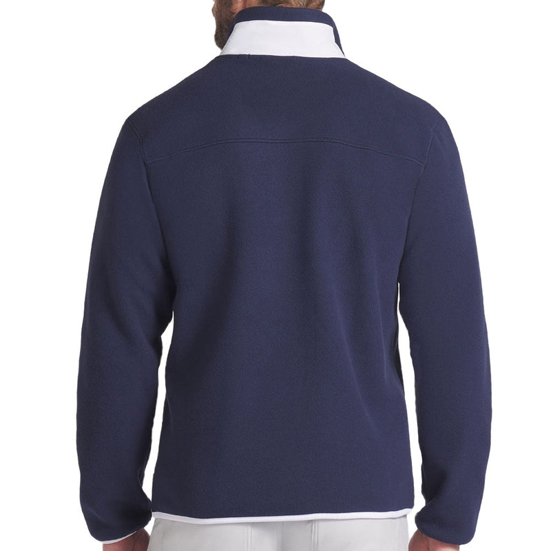 Puma Fleece 1/4 Zip Sweater - Deep Navy/White Glow