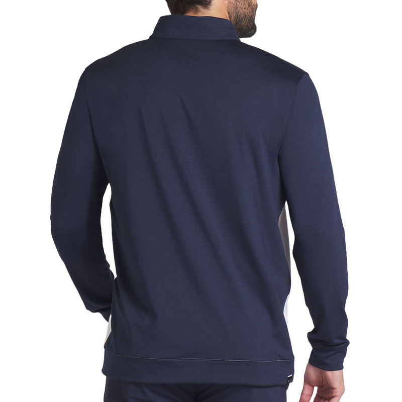 Puma Pure Colorblock 1/4 Zip Sweater - Deep Navy/White Glow