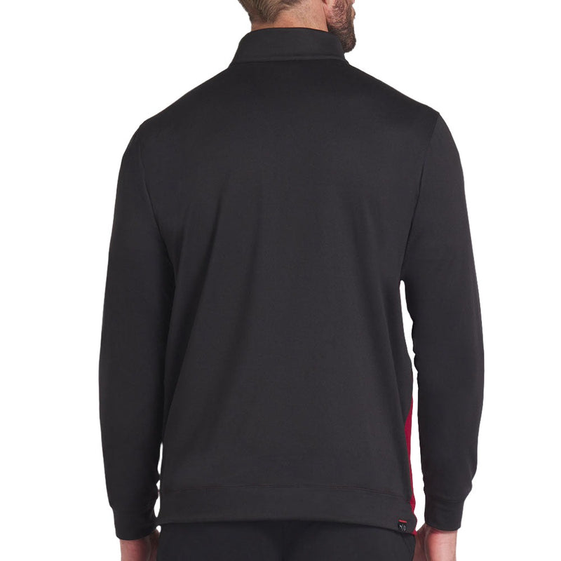 Puma Pure Colorblock 1/4 Zip Sweater - Puma Black/Intense Red