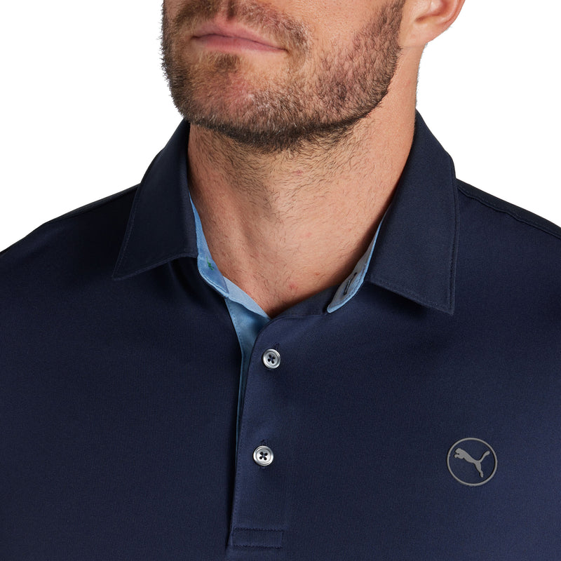 Puma Pure Colorblock Polo Shirt - Vine/Deep Navy