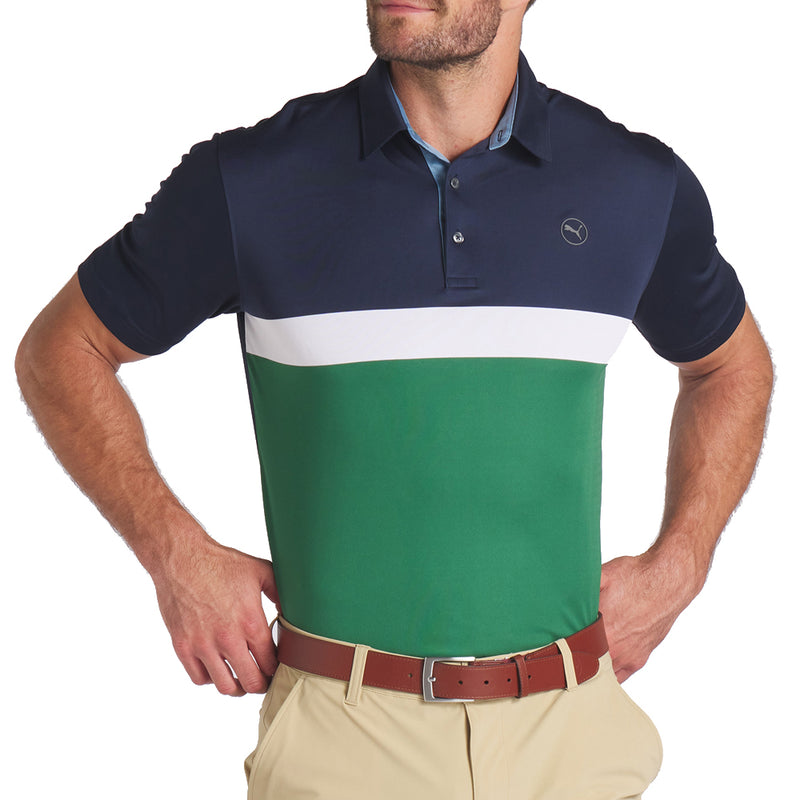 Puma Pure Colorblock Polo Shirt - Vine/Deep Navy