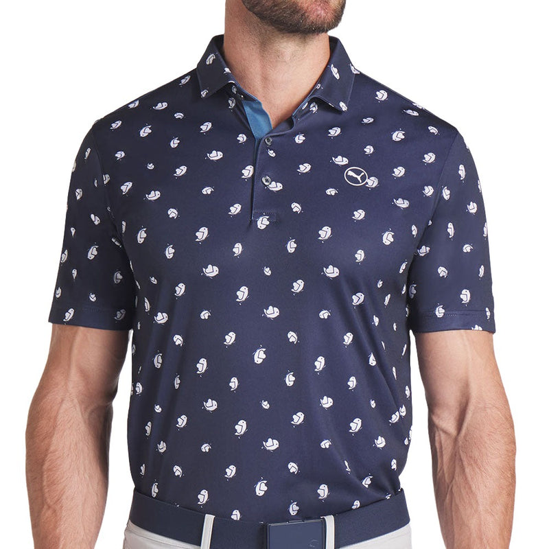 Puma Pure Love Birdies Polo Shirt - Deep Navy/White Glow