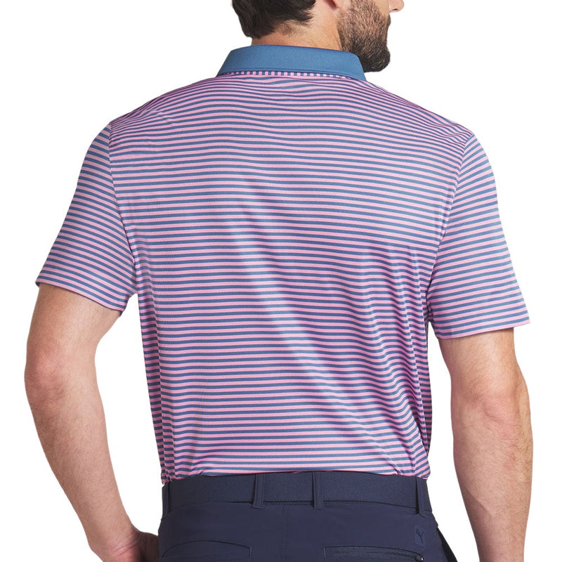 Puma Pure Stripe Polo Shirt - Blue Horizon/Mauved Out