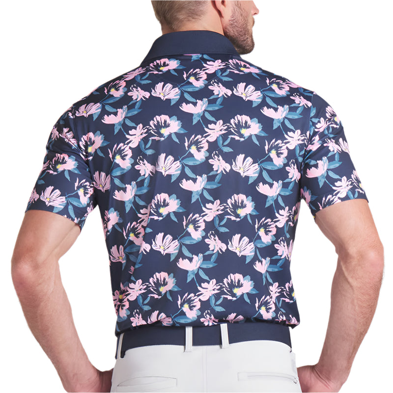 Puma X AP Spring Florals Polo Shirt - Deep Navy/Pale Pink