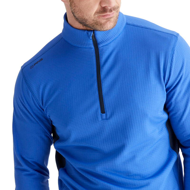 Ping Rhodri Mid-Layer 1/2 Zip Pullover  - Ultra Blue/Navy