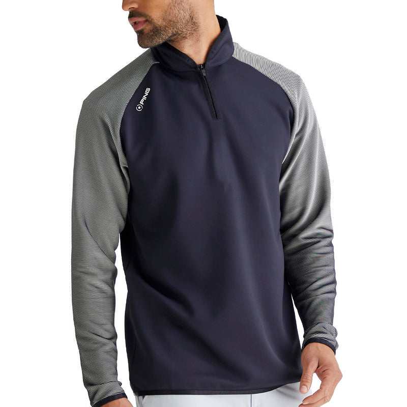 Ping Strio 1/2 Zip Mid Layer  - Black/White