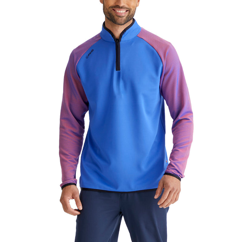 Ping Strio 1/2 Zip Mid Layer  - Ultra Blue/Dubarry