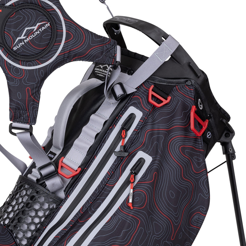 Sun Mountain H2NO Adventure Waterproof Stand Bag - Black/Red