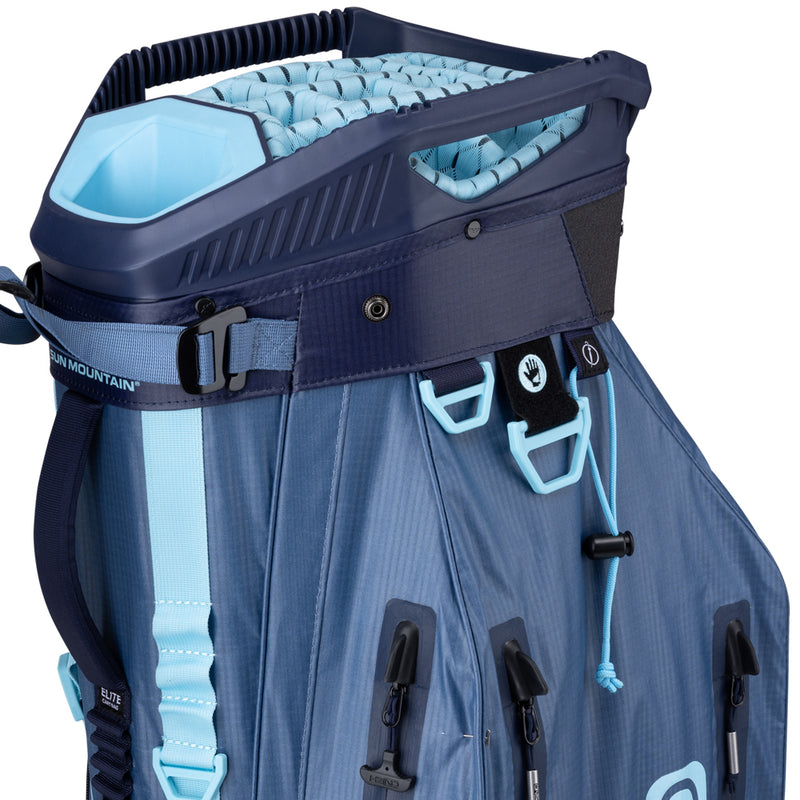 Sun Mountain H2NO Elite Waterproof Cart Bag - Dusk/Navy/Breeze