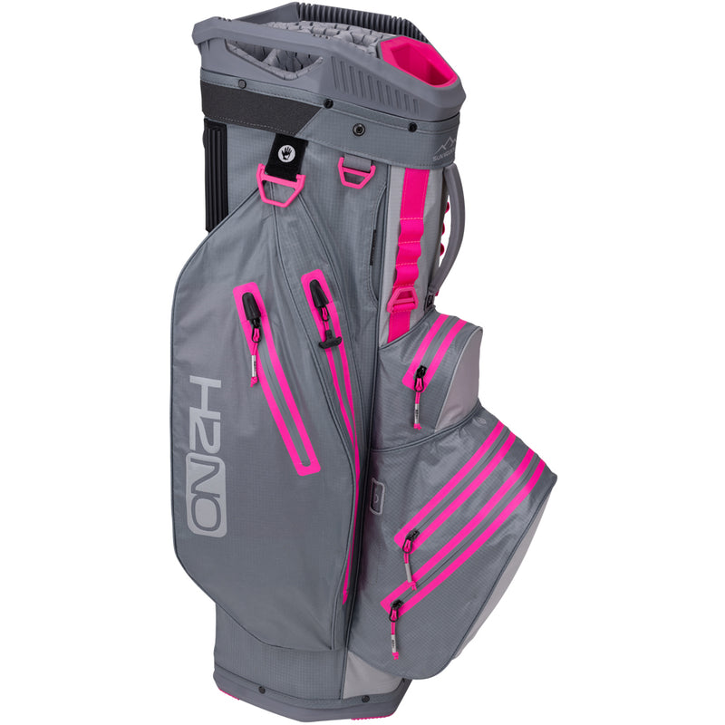 Sun Mountain H2NO Lite Waterproof Cart Bag - Nickel/Cadet/Hot Pink