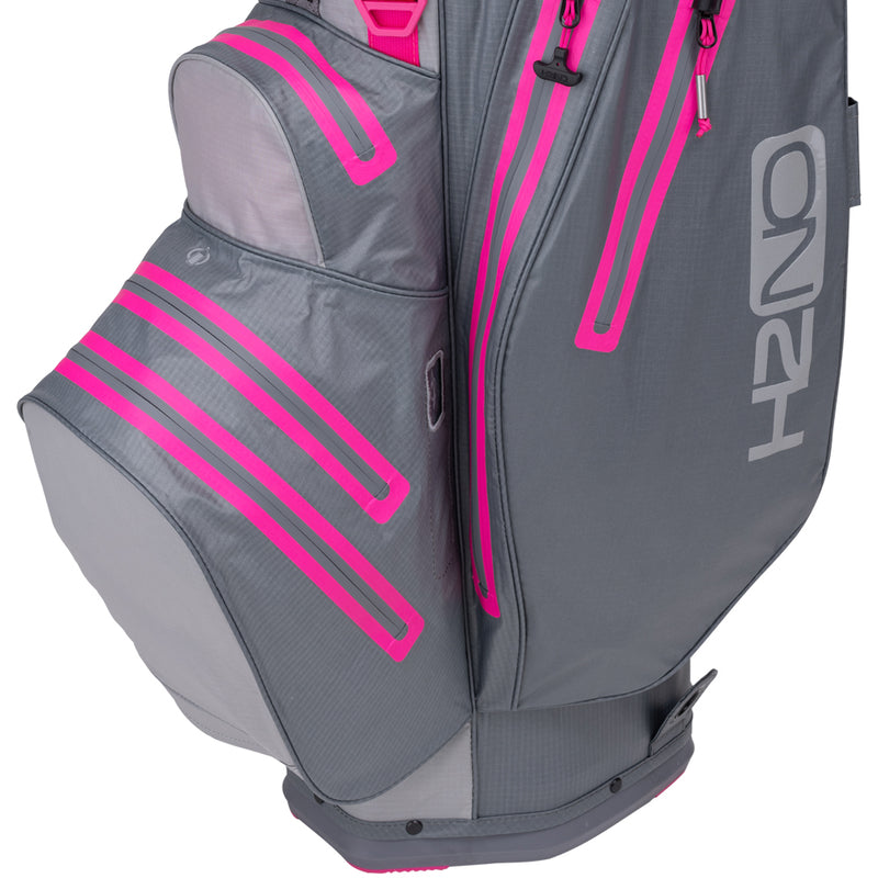 Sun Mountain H2NO Lite Waterproof Cart Bag - Nickel/Cadet/Hot Pink