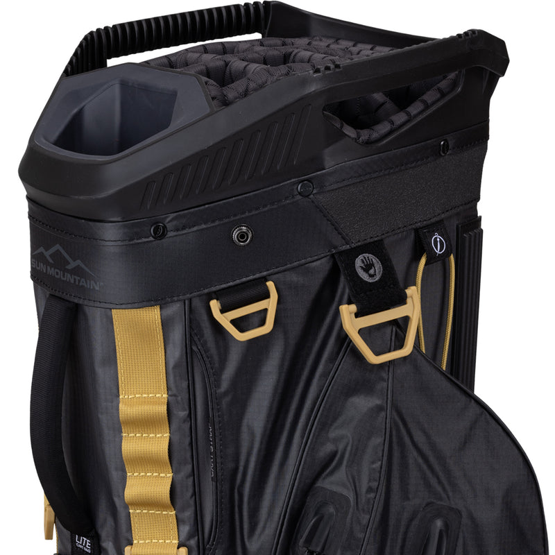 Sun Mountain H2NO Lite Waterproof Cart Bag - Steel/Black/Gold