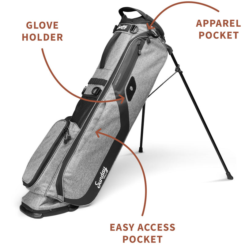 Sunday Golf El Camino Stand Bag - Heather Gray