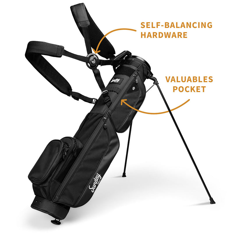 Sunday Golf Loma XL Pencil Stand Bag - Matte Black