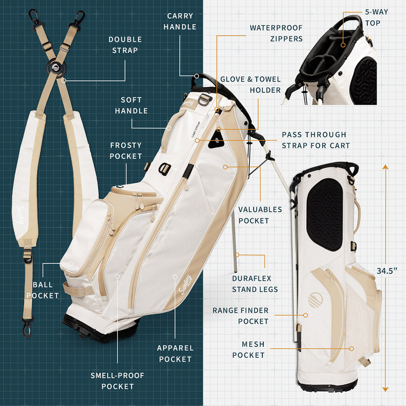 Sunday Golf Ryder '23 Stand Bag  - Toasted Almond