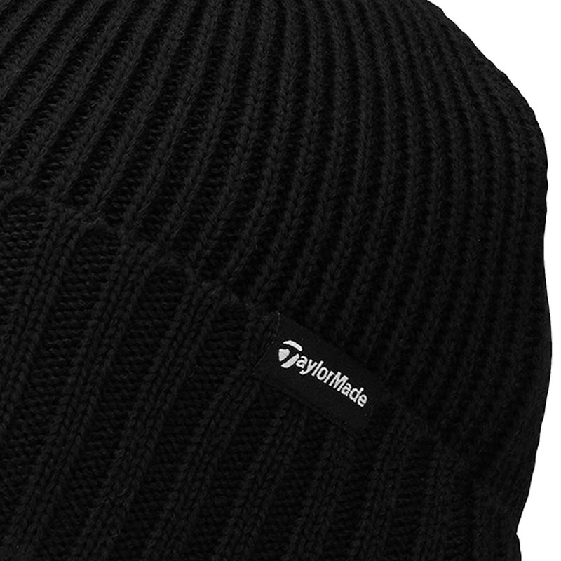 TaylorMade Ribbed Knit Beanie - Black