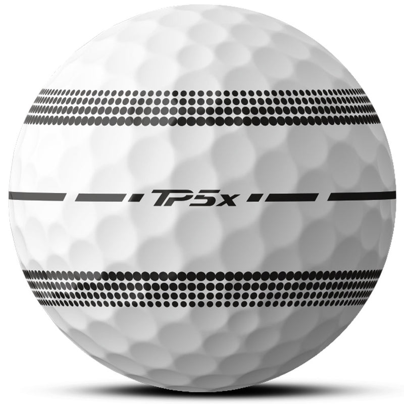 TaylorMade TP5x Clear Stripe Golf Balls - White - 12 Pack