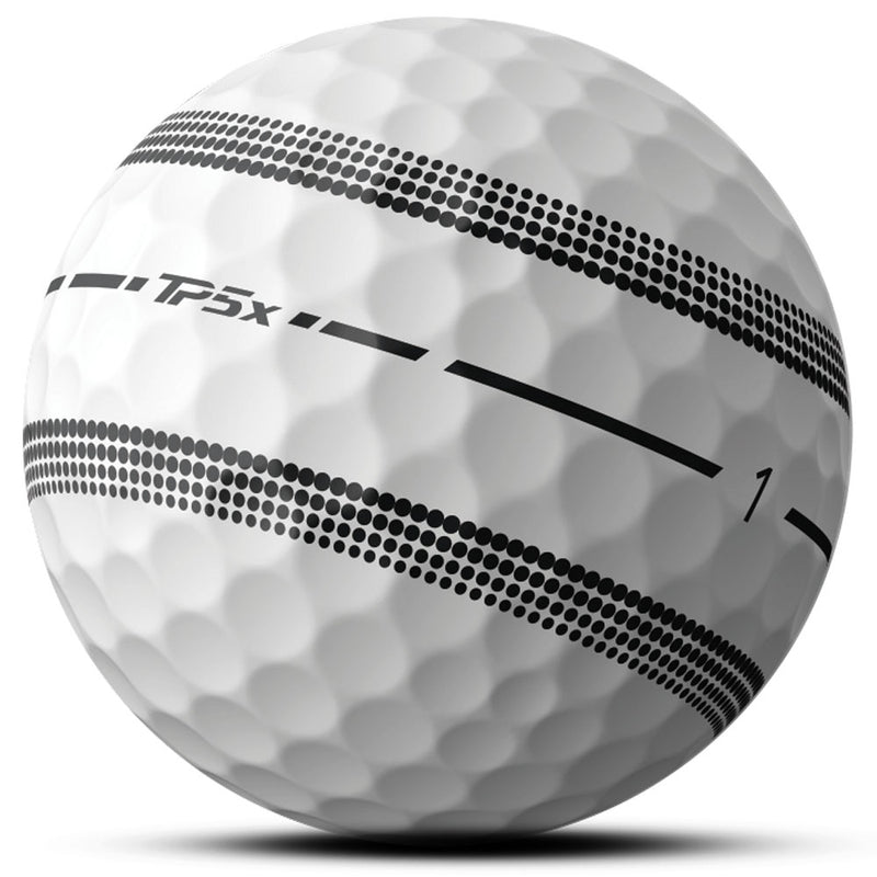 TaylorMade TP5x Clear Stripe Golf Balls - White - 12 Pack