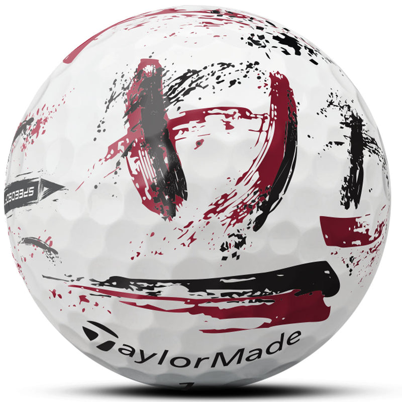 TaylorMade SpeedSoft Golf Balls - Ink Red - 12 Pack