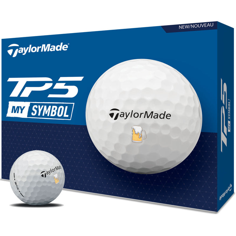 TaylorMade TP5 MySymbol Golf Balls - 12 Pack - Ltd Edition Beer Balls