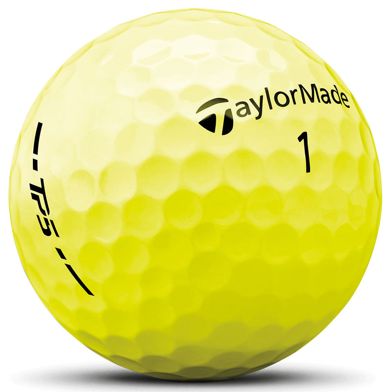 TaylorMade TP5 Golf Balls - Yellow - 3 Ball Sleeve