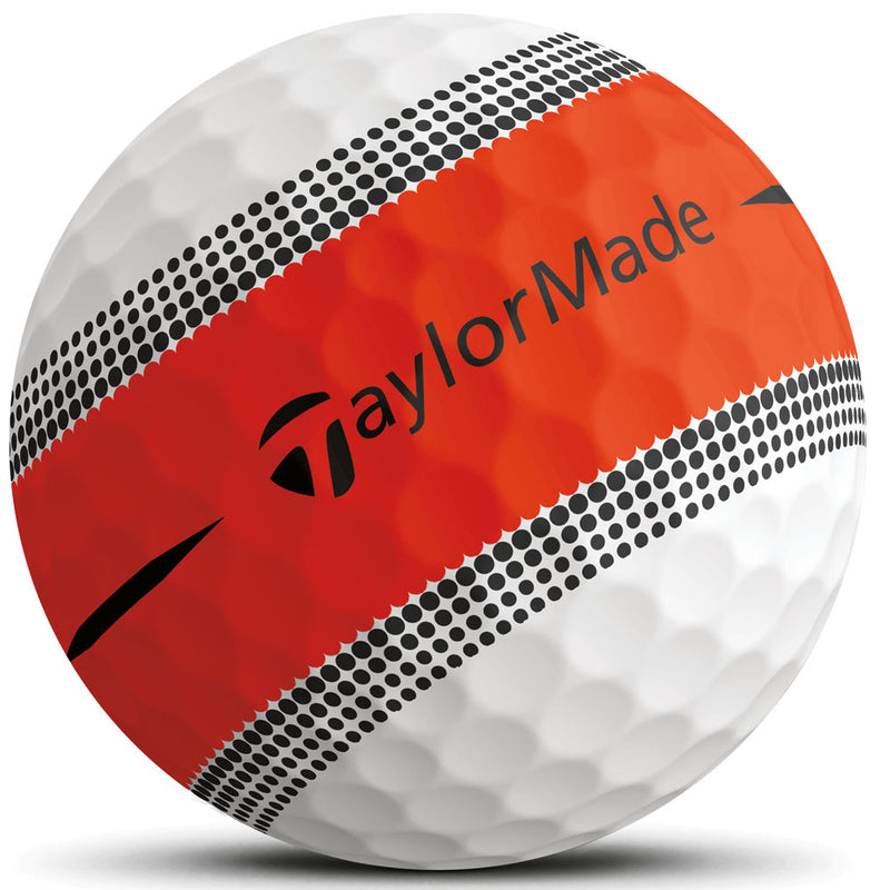 TaylorMade Tour Response Stripe Golf Balls - Orange - 3-Ball Sleeve