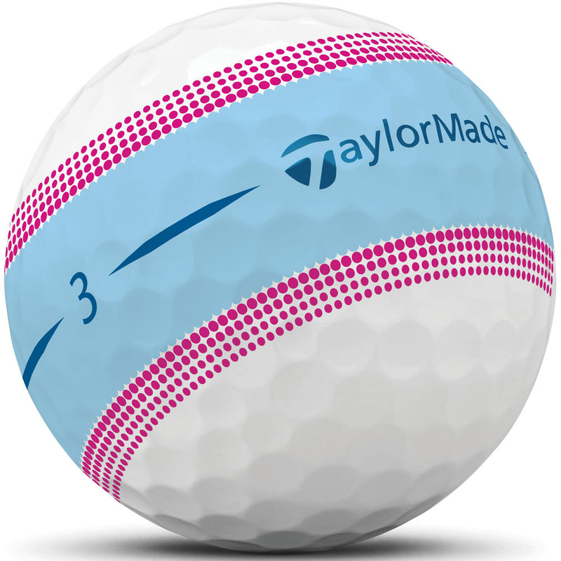 TaylorMade Tour Response Stripe Golf Balls - Pink - 3-Ball Sleeve