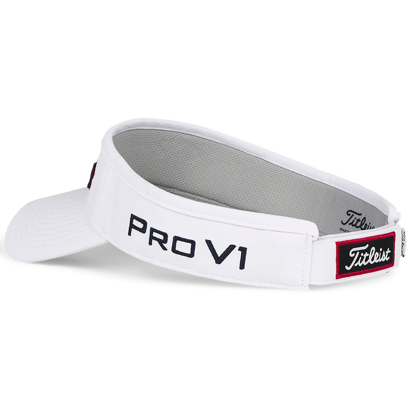 Titleist Tour Performance Visor - White/Navy/Red