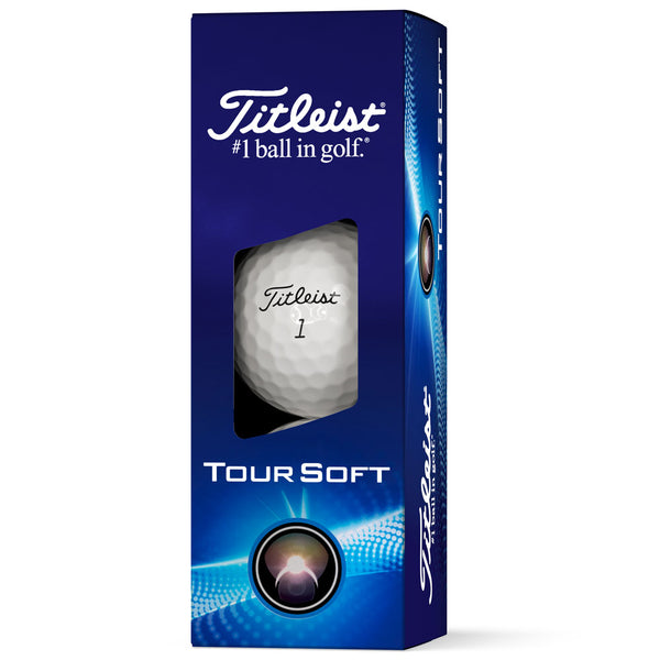 Titleist Tour Soft Golf Balls - White - 3 Ball Sleeve