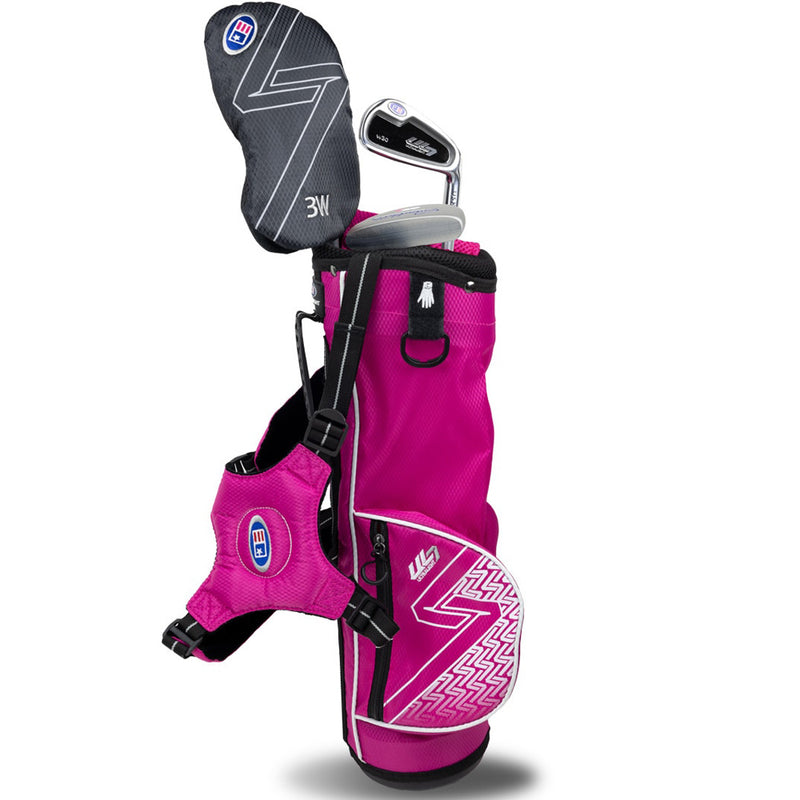 U.S Kids Golf Junior Ultralight 7 39 4-Piece Package Set Pink - (39-42" Golfer Height)