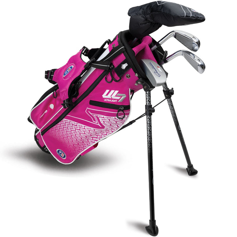 U.S Kids Golf Junior Ultralight 7 45 4 Club Stand Set Pink - (45-48" Golfer Height)