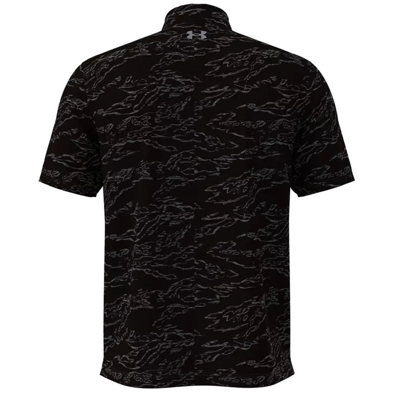 Under Armour Drive Jacquard Polo Shirt - Black/Steel/Black