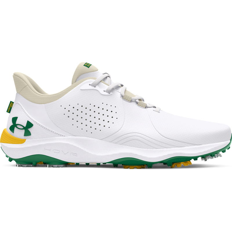 Under Armour Drive Pro Patrons Edition Spiked Waterproof Shoes - White/Silt/Classic Green