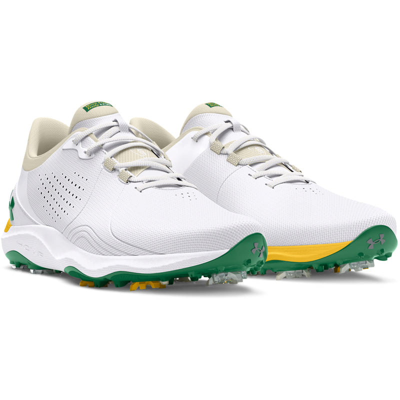 Under Armour Drive Pro Patrons Edition Spiked Waterproof Shoes - White/Silt/Classic Green