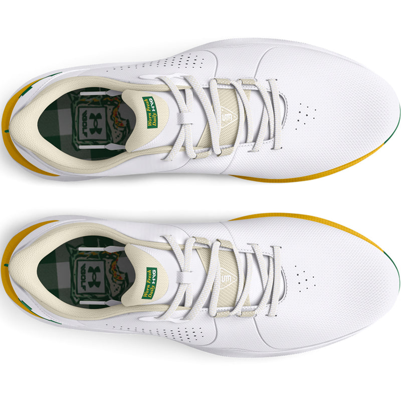 Under Armour Drive Pro Patrons Edition Spiked Waterproof Shoes - White/Silt/Classic Green