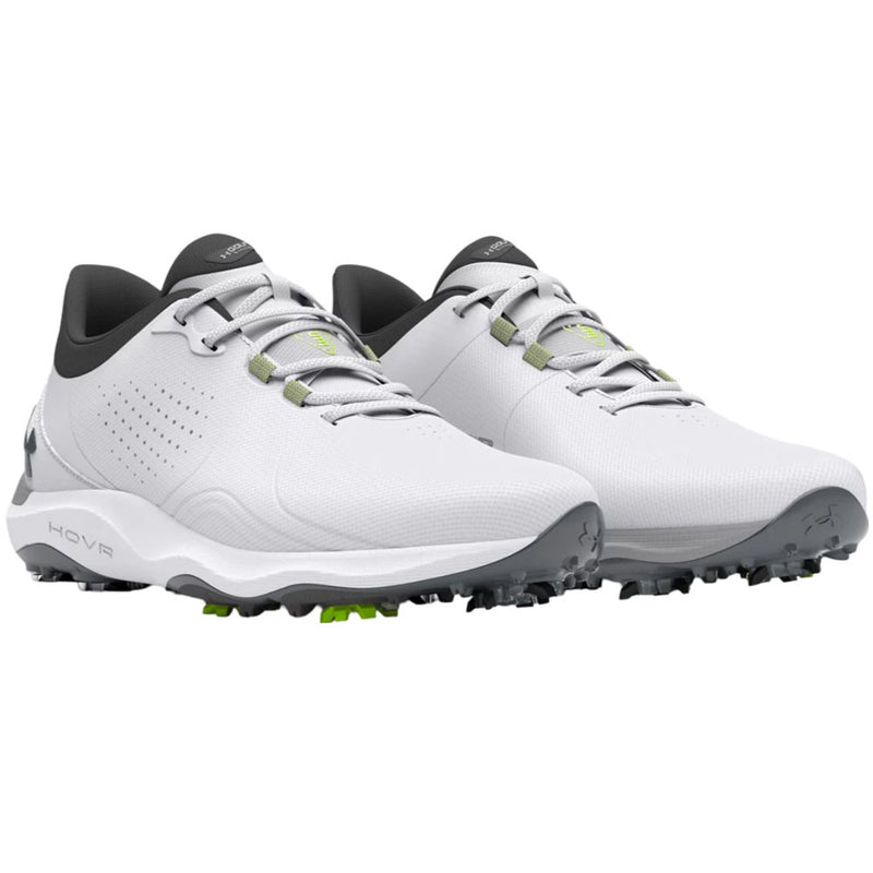 Under Armour Drive Pro Spiked Waterproof Shoes Wide - White/White/Metallic Gun M