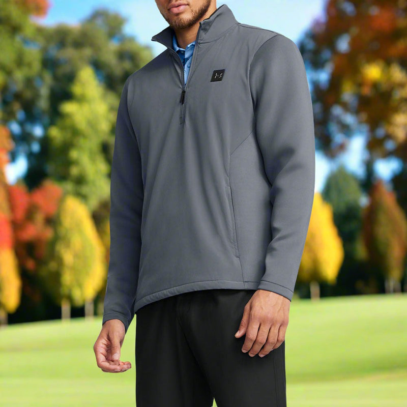 Under Armour Drive Pro Storm Hybrid 1/2 Zip Sweater - Downpour Gray