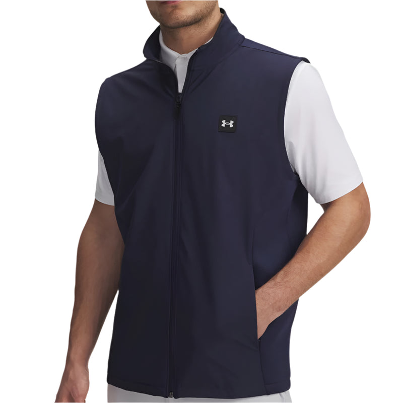 Under Armour Drive Pro Storm Hybrid Gilet - Midnight Navy/Metallic Silver