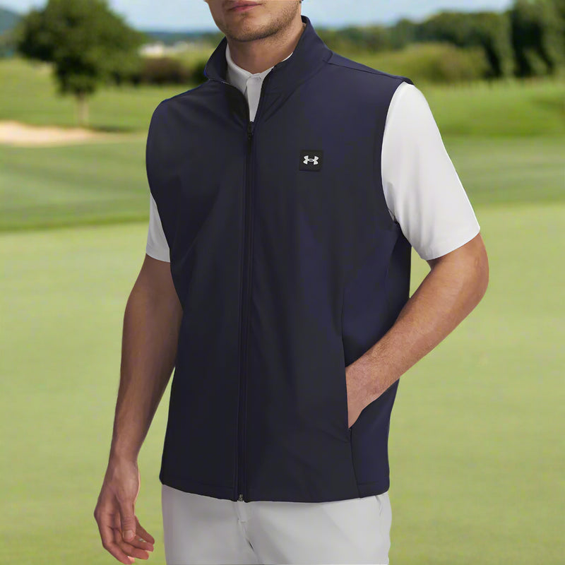 Under Armour Drive Pro Storm Hybrid Gilet - Midnight Navy/Metallic Silver