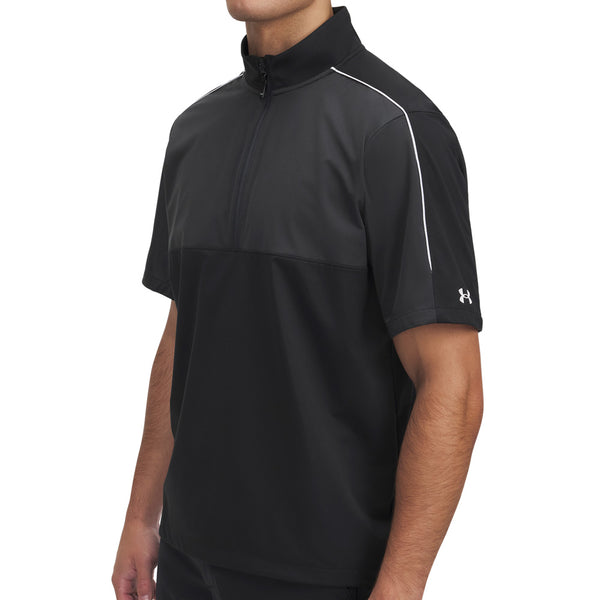 Under Armour Drive Wind Short Sleeve 1/4 Zip - Black/Anthracite/White