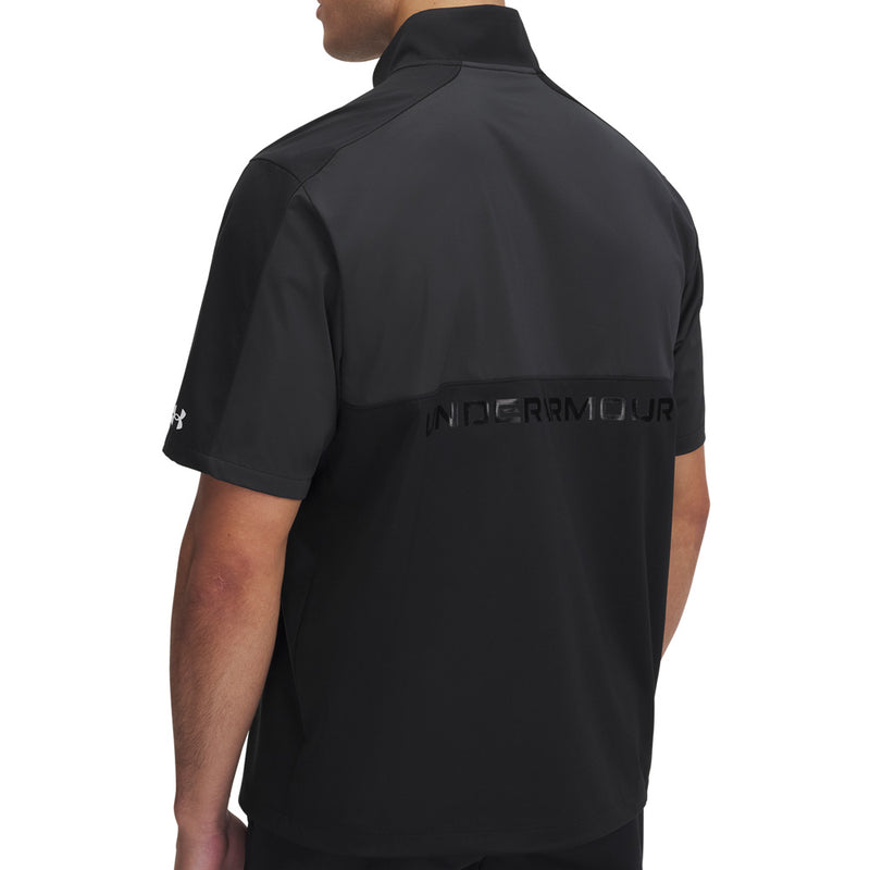 Under Armour Drive Wind Short Sleeve 1/4 Zip - Black/Anthracite/White