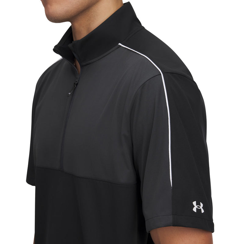 Under Armour Drive Wind Short Sleeve 1/4 Zip - Black/Anthracite/White