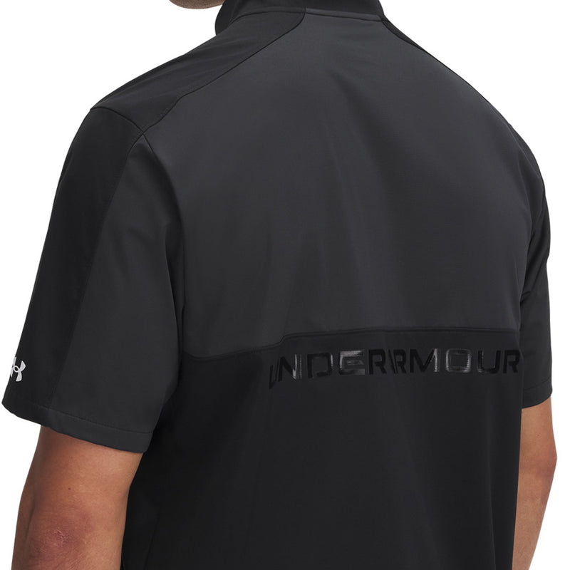 Under Armour Drive Wind Short Sleeve 1/4 Zip - Black/Anthracite/White