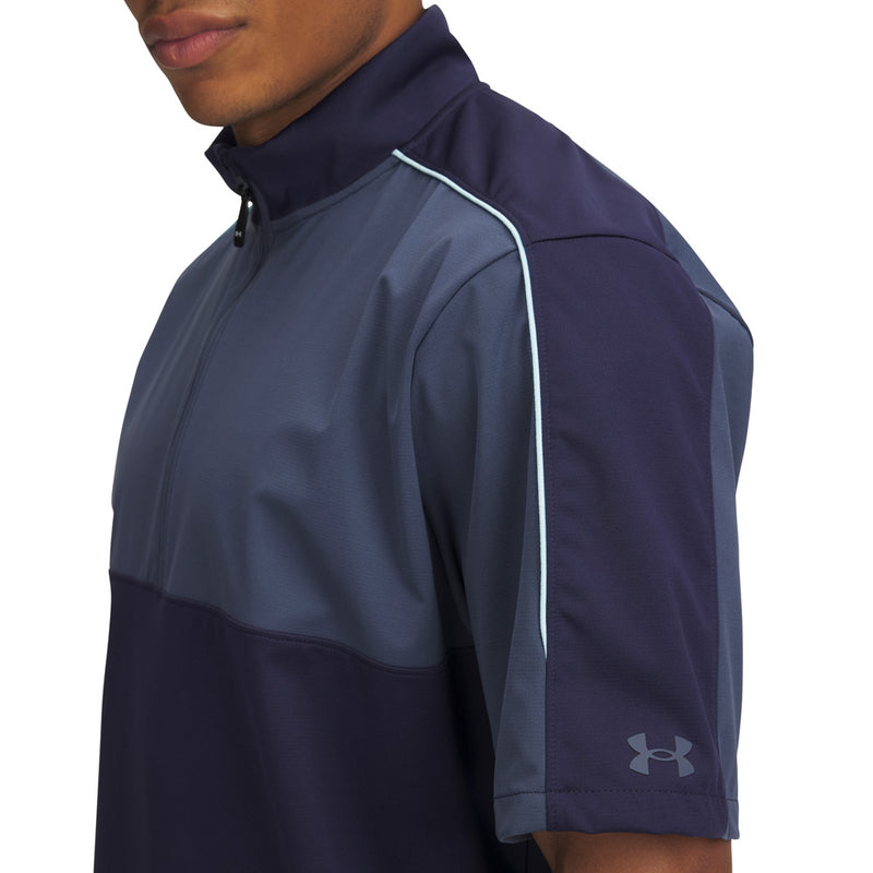 Under Armour Drive Wind Short Sleeve 1/4 Zip - Midnight Navy/Downpour Grey/Downpour Grey