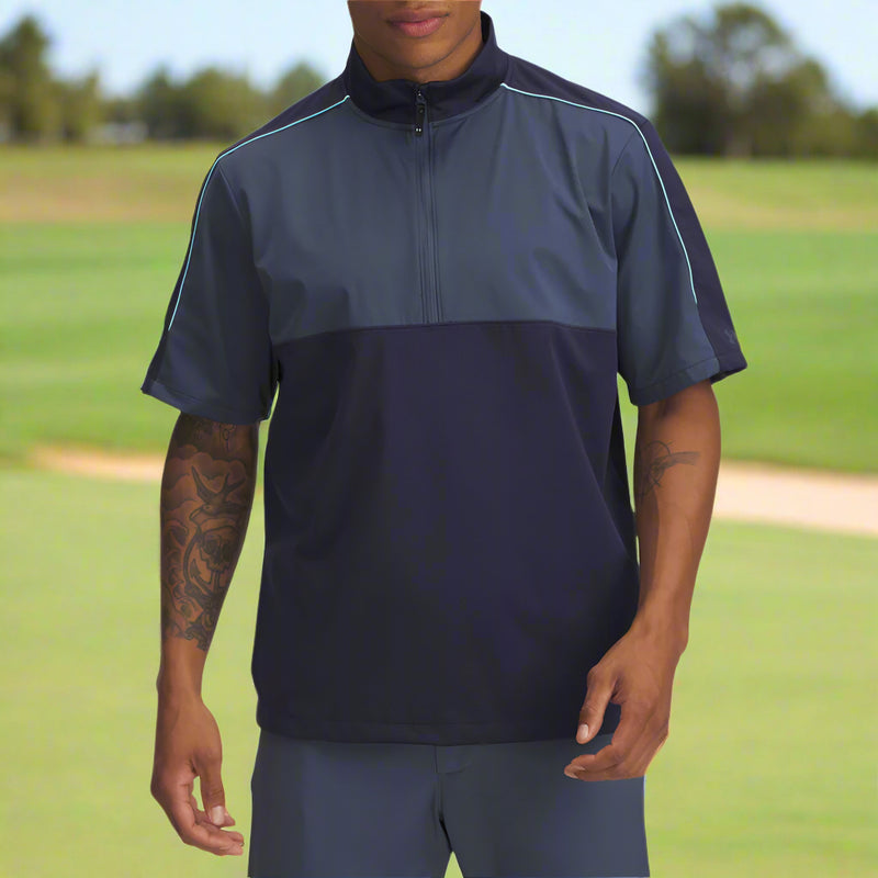 Under Armour Drive Wind Short Sleeve 1/4 Zip - Midnight Navy/Downpour Grey/Downpour Grey