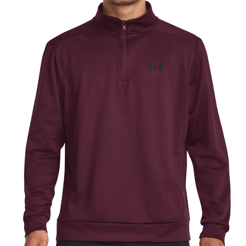 Under Armour Fleece 1/4 Zip Sweater - Dark Maroon